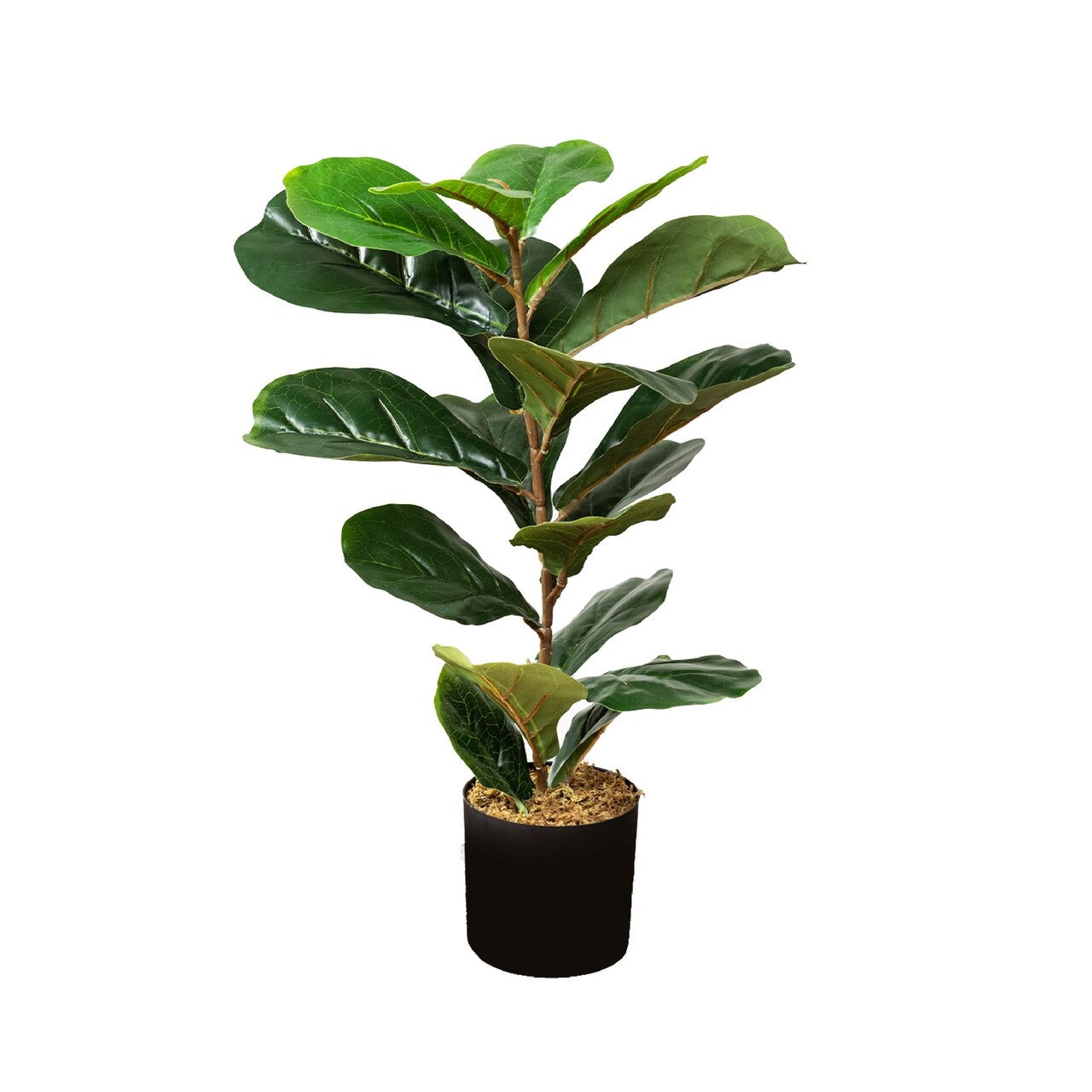 Ficus Lyrata Fake Plant Artificial Plants for Home Decor Indoor Faux Plants Indoor Artificial Potted Plants Faux Plant for Bedroom Plants for